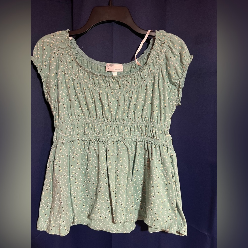 Currants Green Dot Women's Blouse